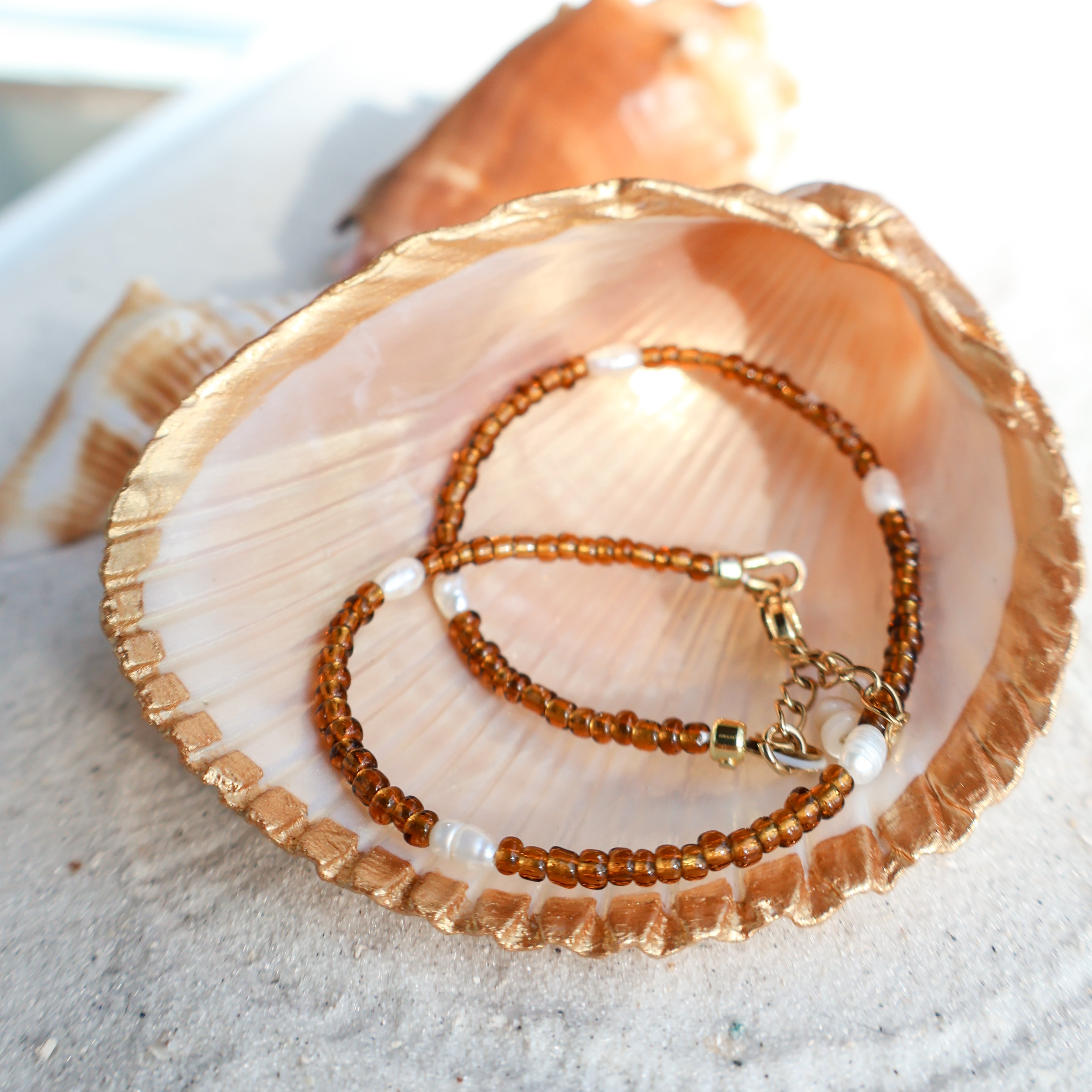 Amber Sunset Anklet