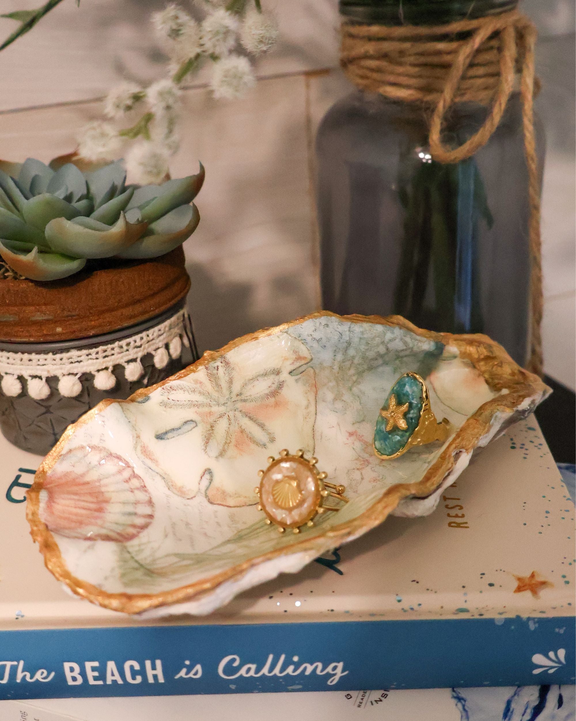Tide Memory Oyster Shell Jewelry Dish