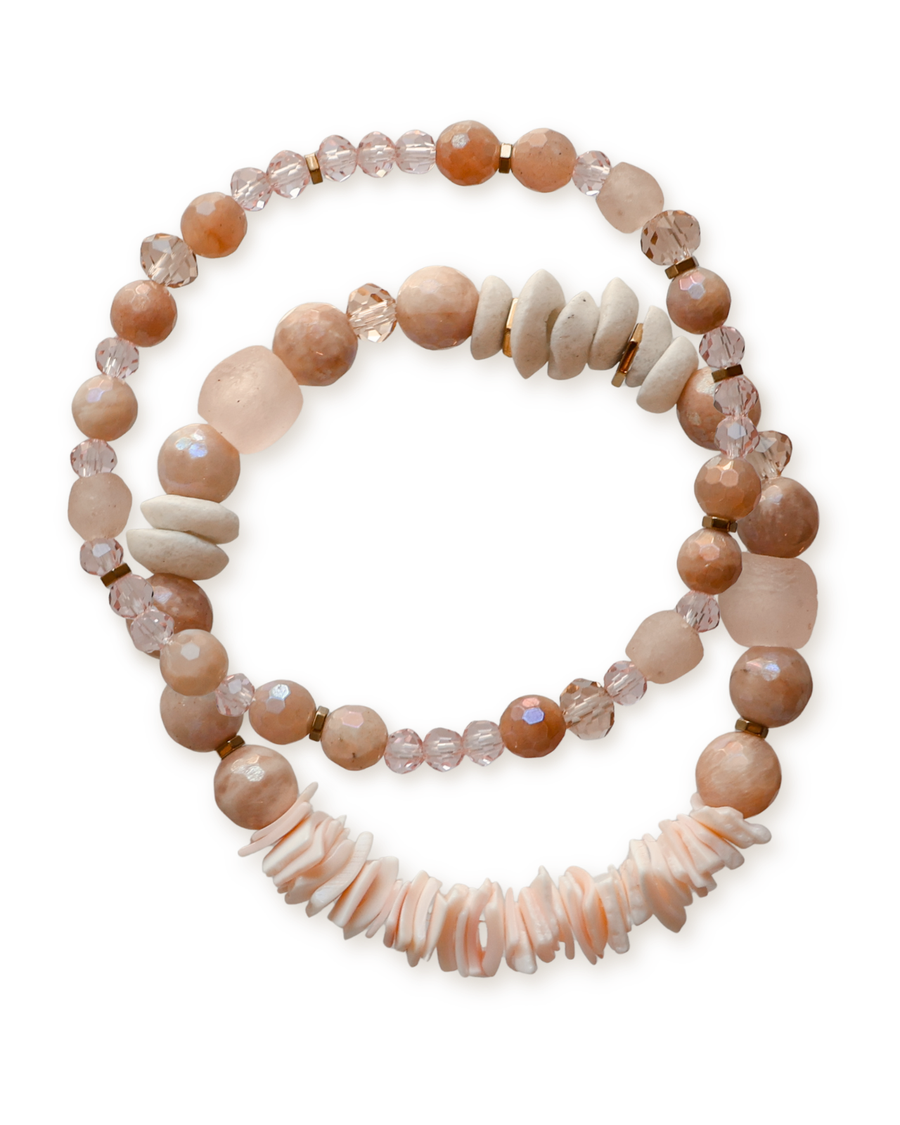 Rosy Tides Bracelet Stack