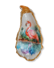 Flamingo Oyster Shell Jewelry Dish