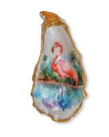 Flamingo Oyster Shell Jewelry Dish