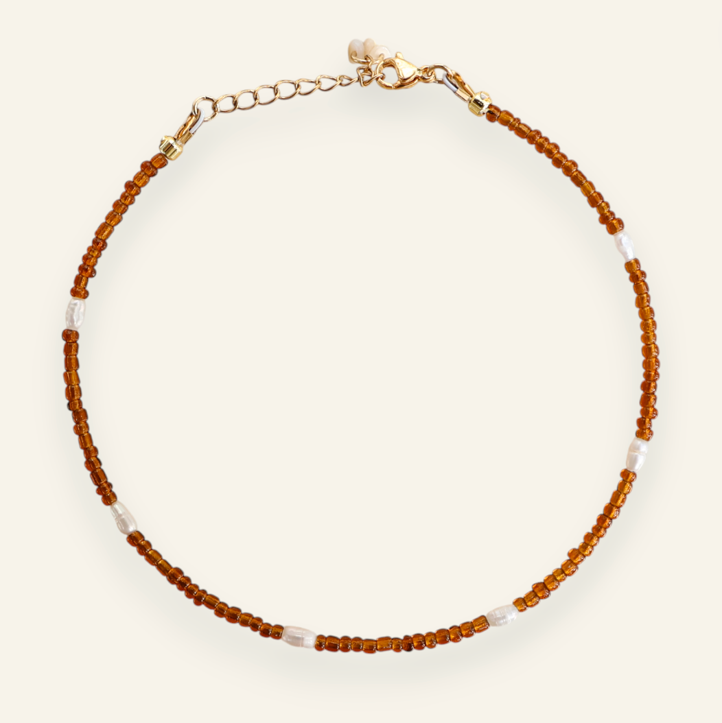 Amber Sunset Anklet