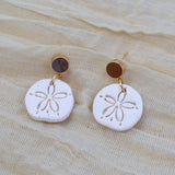 Small Sand Dollar Stud Earrings