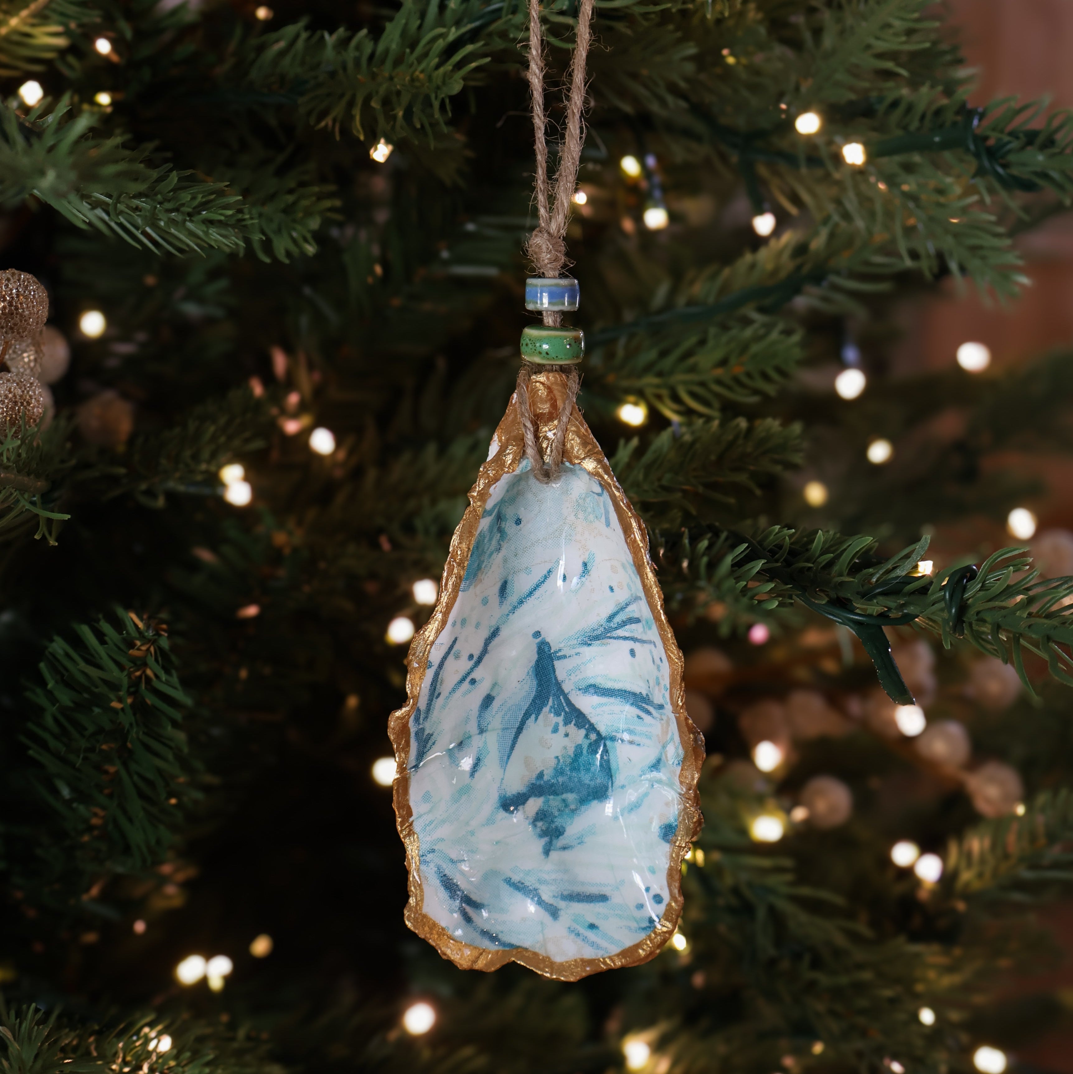 Tide Treasure Oyster Shell Ornament