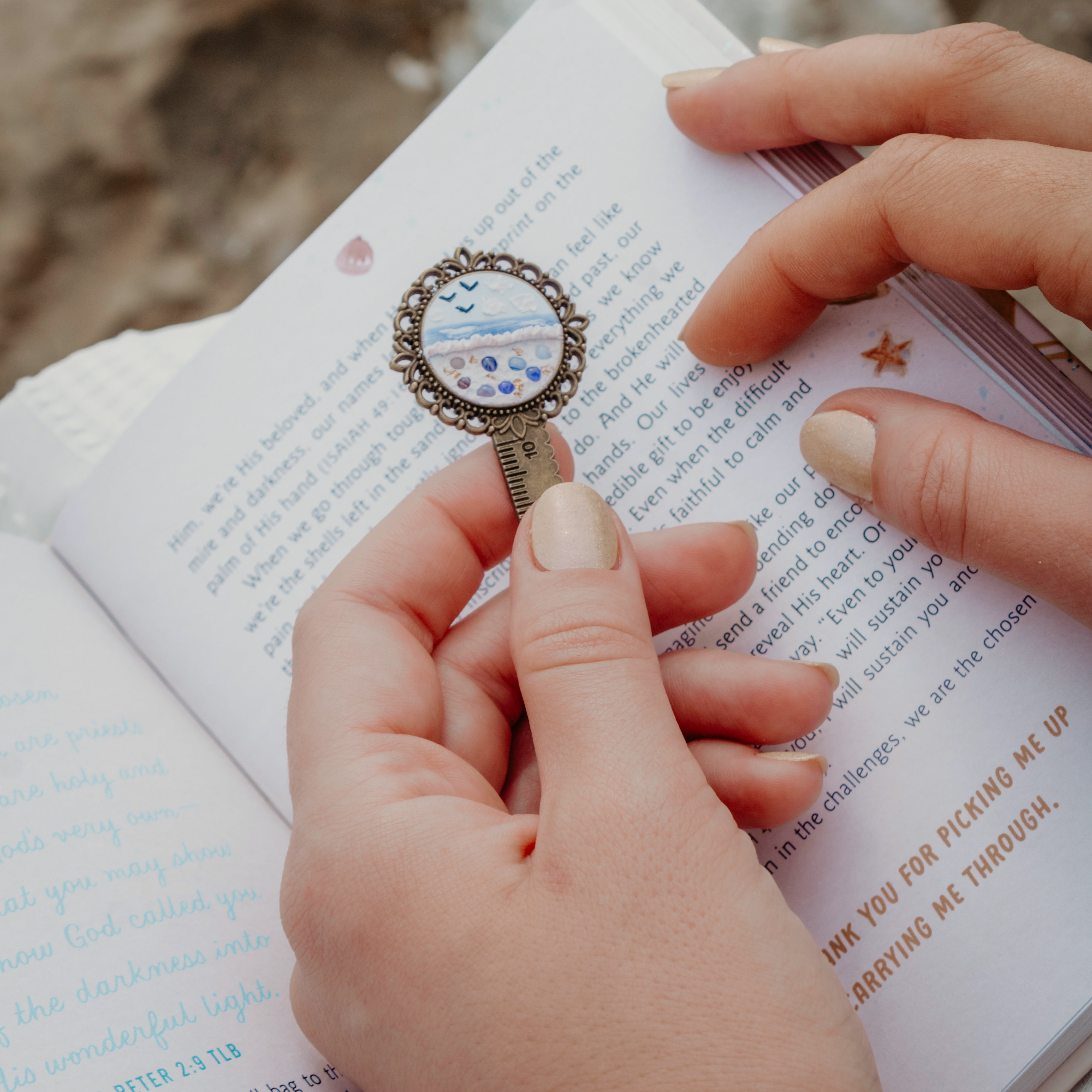 Sea Glass Reflections Bookmark - Lavish Tides